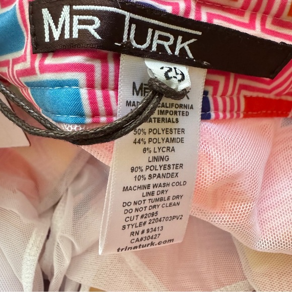 NWT 2025 Mr Turk Men's Chico Swim Trunk Size 29 - Picture 5 of 5